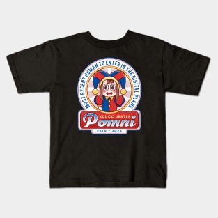 Pomni The Jester Emblem Kids T-Shirt